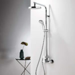 Μπαταρία Ντουζ + Σταθερή Κολώνα και Κεφαλή KLINT Χρωμέ