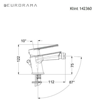 Μπαταρία Μπιντέ KLINT EURORAMA Χρωμέ - Image 2