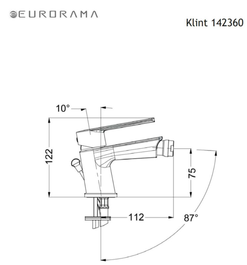 Μπαταρία Μπιντέ KLINT EURORAMA Χρωμέ - Image 2