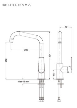 Μπαταρία Νεροχύτη KLINT EURORAMA Χρωμέ - Image 2