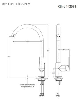 Μπαταρία Νεροχύτη KLINT EURORAMA Χρωμέ - Image 2