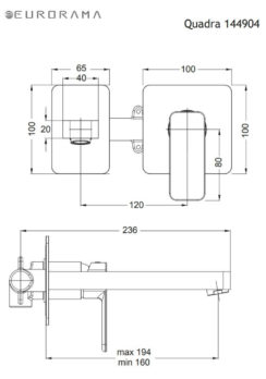 Μπαταρία Νιπτήρος Τοίχου QUADRA EURORAMA - Image 5