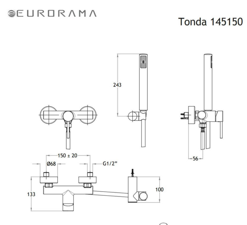 Μπαταρία Ντουζ TONDA EURORAMA - Image 4