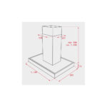 Teka DPL 1185 Island Ecopower Inox/Μαύρο Κρύσταλλο Απορροφητήρας Καμινάδα Οροφής 110 cm - Image 2