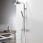 Μπαταρία Ντουζ + Σταθερή Κολώνα + Κεφαλή EURORAMA Χρωμέ