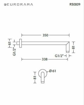 Βραχίονας Τοίχου Στρόγγυλο35 εκ. Πρώην E021006 EURORAMA - Image 4