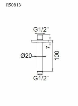 Βραχίονας Οροφής Στρόγγυλο 10 εκ. Πρώην E021017 EURORAMA - Image 4