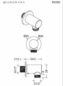 Παροχή Νερού Επίτοιχη EURORAMA Χρωμέ - Image 2