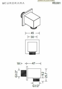 Παροχή Νερού Επίτοιχη EURORAMA Χρωμέ - Image 2
