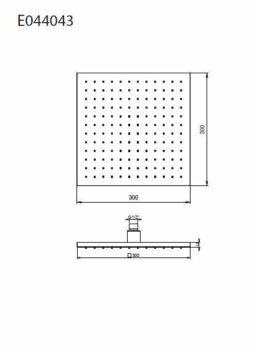 Κεφαλή Ντουζ EMOTION 30x30 ABS χωρίς βραχίονα, Almar Χρωμέ - Image 3
