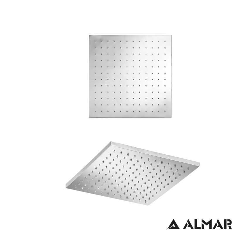 206-E044043-100 Κεφαλή Ντουζ Emotion 20x20 χωρίς βραχίονα, Almar Chrome - Image 1