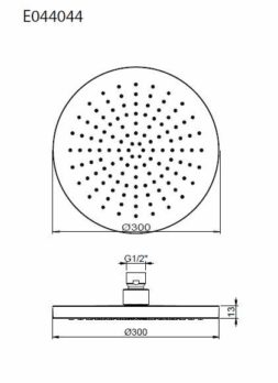 Κεφαλή Ντουζ Emotion Φ30 ABS χωρίς βραχίονα, Almar Chrome - Image 4