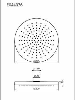 Κεφαλή Ντουζ EMOTION Στρόγγυλη Φ20 Brass Χρωμέ - Image 4