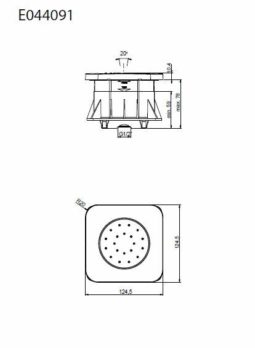 Εντοιχιζόμενο Jet KUKY 12,5x12,5 Χρωμέ - Image 3