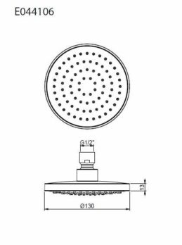 Κεφαλή Ντουζ EMOTION Στρόγγυλη Φ13 Χρωμέ - Image 3