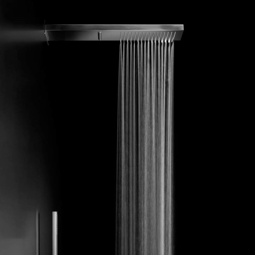 206-E044199-100-2 Κεφαλή Ντουζ Καταρράκτης 19,2x5,5 Διπλής Ροής Inox Χρωμέ - Image 2