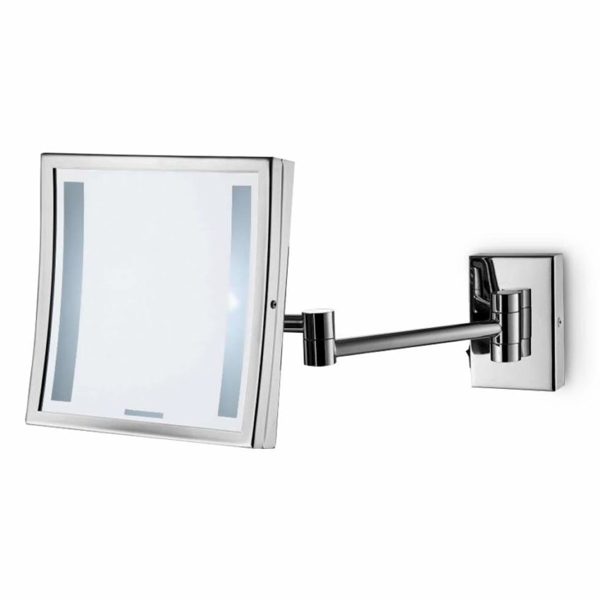 210-FD02-100-1 Καθρέφτης LED Μεγεθυντικός Τετράγωνος 21,5x21,5 EURORAMA Χρωμέ - Image 1