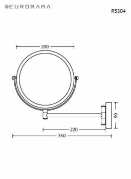 Καθρέφτης Μεγεθυντικός Στρόγγυλος Φ20 EURORAMA Χρωμέ - Image 2