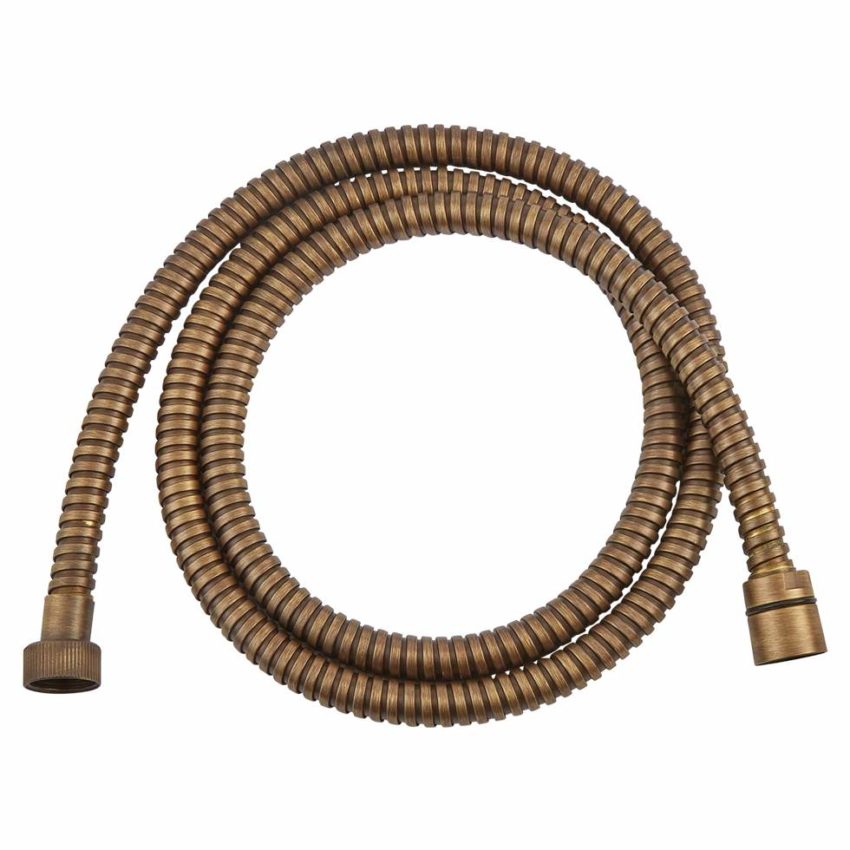 214-16000754-221-1 Σπιράλ Λουτρού 1.5m VICARIO Antique Brass - Image 1