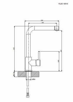 Μπαταρία Νεροχύτη FLUO Χρωμέ - Image 3