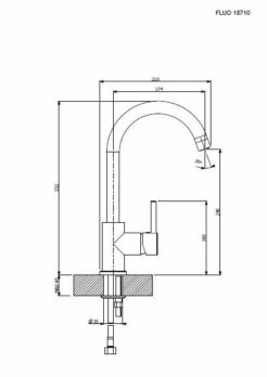 Μπαταρία Νεροχύτη FLUO Χρωμέ - Image 2