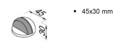 Στοπ Πόρτας Επιδαπέδιο GEESA Χρωμέ Σαγρέ - Image 2