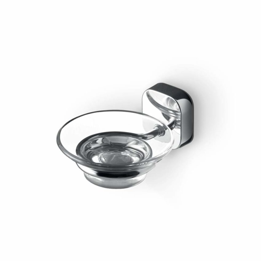 300-2403-1 Σαπουνοθήκη Κρυστάλλινη THESSA GEESA Χρωμέ - Image 1