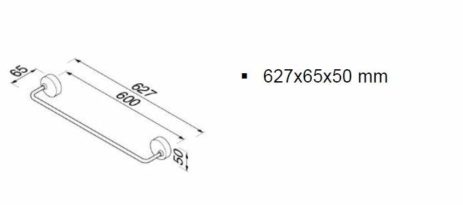 Πετσετοκρεμάστρα Σταθερή Μονή 60CM Σειρά 027 GEESA Χρωμέ - Image 2