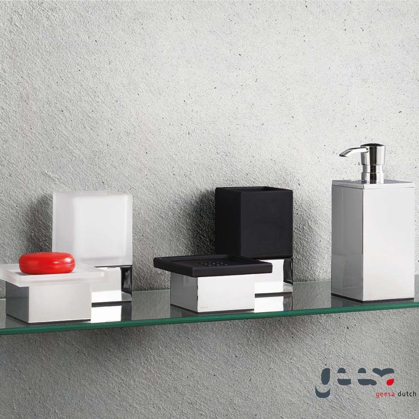 Σαπουνοθήκη Κρυστάλλινη MODERN ART GEESA Χρωμέ - Image 2