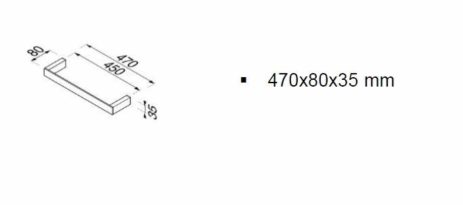 Πετσετοκρεμάστρα Σταθερή 45cm MODERN ART GEESA Χρωμέ - Image 2