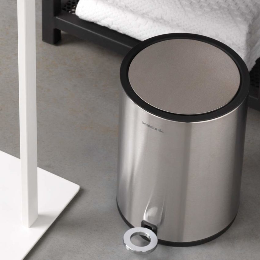 300-362412404-110-3 Χαρτοδοχείο Επιδαπέδιο 3L Ανοξείδωτο GEESA Inox - Image 3