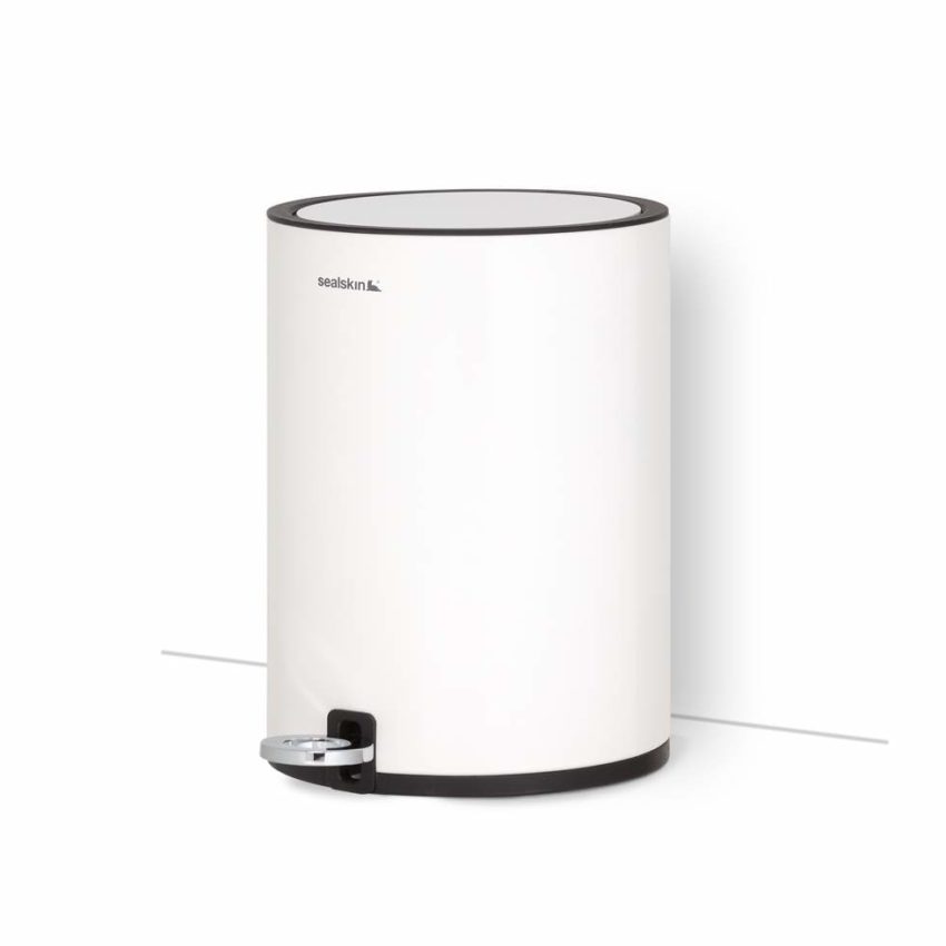 300-362412410-300-1 Χαρτοδοχείο Επιδαπέδιο 3L Ανοξείδωτο GEESA Λευκό - Image 1