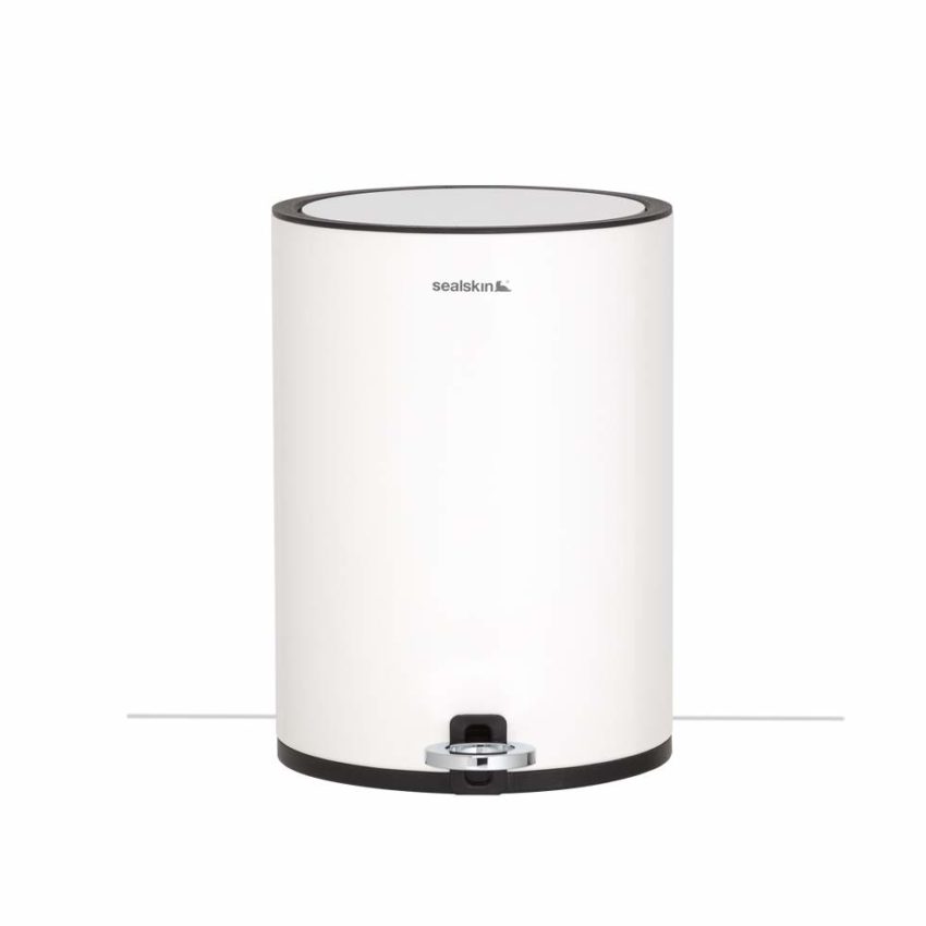 Χαρτοδοχείο Επιδαπέδιο 3L Ανοξείδωτο GEESA Λευκό - Image 2