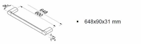 Πετσετοκρεμάστρα Σταθερή 60CM WYNK GEESA Χρωμέ - Image 4