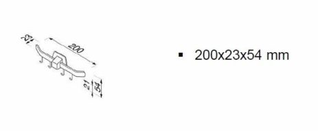 Κρεμάστρα 4 Αγκίστρων GEESA Χρωμέ - Image 2