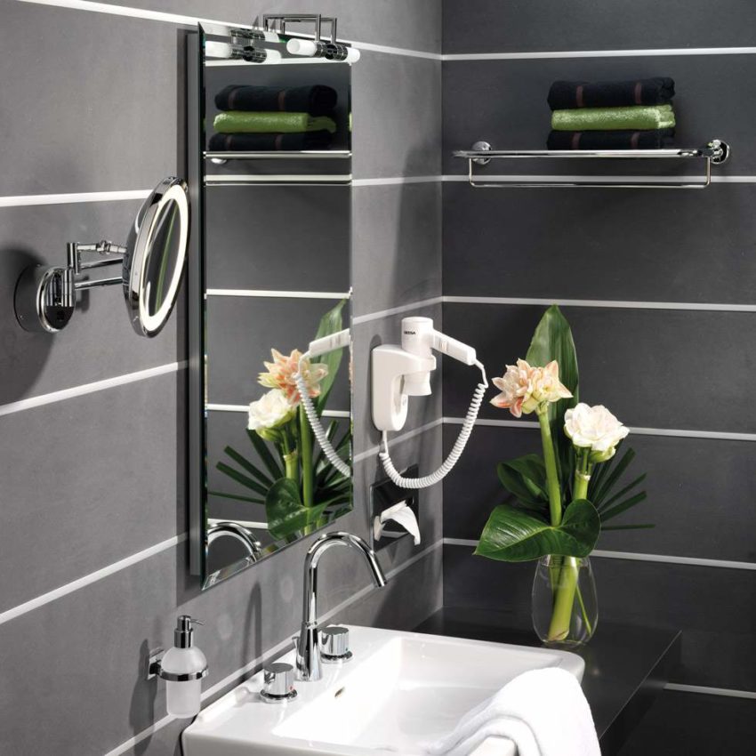 Ράφι για Πετσέτες με Πετσετοκρεμάστρα 60 CM GEESA Χρωμέ - Image 3