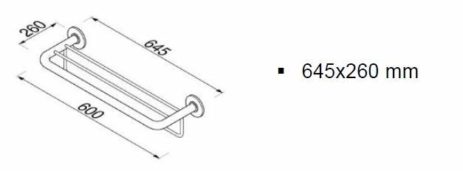 Ράφι για Πετσέτες με Πετσετοκρεμάστρα 60 CM GEESA Χρωμέ - Image 4