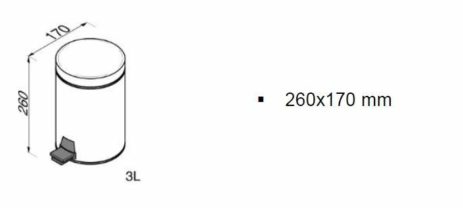 Χαρτοδοχείο Επιδαπέδιο 3L GEESA Μαύρο - Image 2