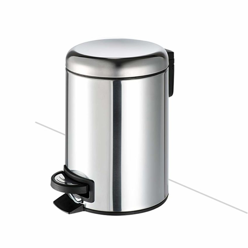 300-643-100-1 Χαρτοδοχείο Επιδαπέδια 3L Soft-Close GEESA Inox Χρωμέ - Image 1