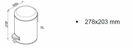 Χαρτοδοχείο Επιδαπέδια 5L Soft-Close GEESA Inox Χρωμέ - Image 2