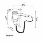 Σεσουάρ 3 Ταχυτήτων 1400W GEESA Λευκό - Image 2