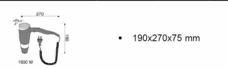 Σεσουάρ 3 Ταχυτήτων 1600 WATT GEESA Χρωμέ/Μαύρο - Image 4