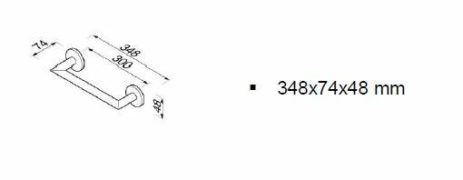 Λαβή Λουτρού 30cm NEMOX GEESA Inox Λείο - Image 2