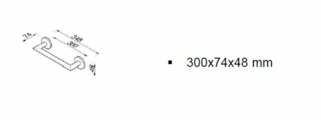 Λαβή Λουτρού 30 εκ. NEMOX GEESA Χρωμέ - Image 2