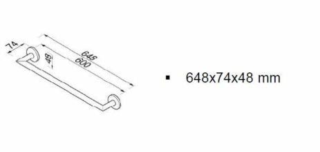 Πετσετοκρεμάστρα Σταθερή 60cm NEMOX GEESA Inox Λείο - Image 3