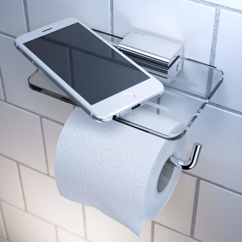 Χαρτοθήκη με Εταζέρα 14x10,3 εκ. AIM GEESA Χρωμέ - Image 2