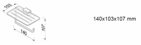 Χαρτοθήκη με Εταζέρα 14x10,3 εκ. AIM GEESA Χρωμέ - Image 4