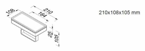 Χαρτοθήκη με Εταζέρα 21x10,8 εκ. FRAME GEESA CHR/Λευκό Ματ - Image 3