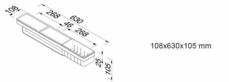 Εταζέρα 63x10,8 εκ. με Μπουκαλοθήκη & Πετσετοκρεμάστρα FRAME GEESA Μαύρο Ματ - Image 2