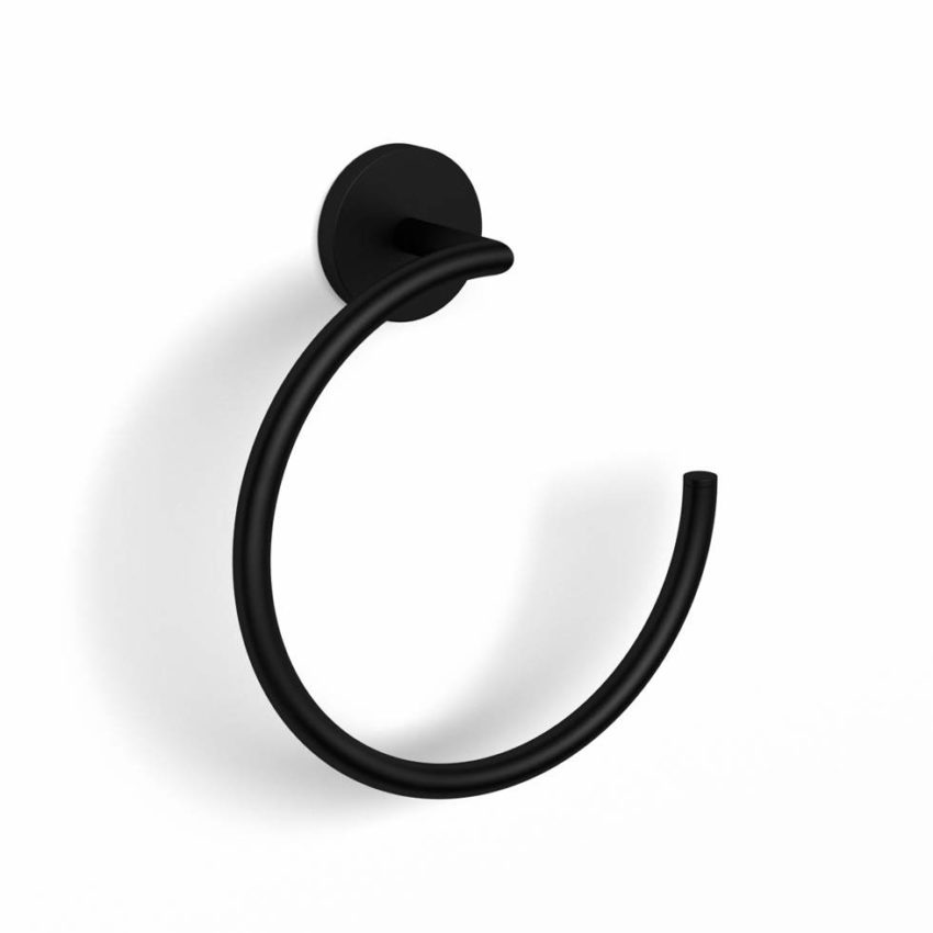 301-21108-38D-400-1 Κρίκος Πετσετών LANGBERGER Μαύρο Ματ - Image 1